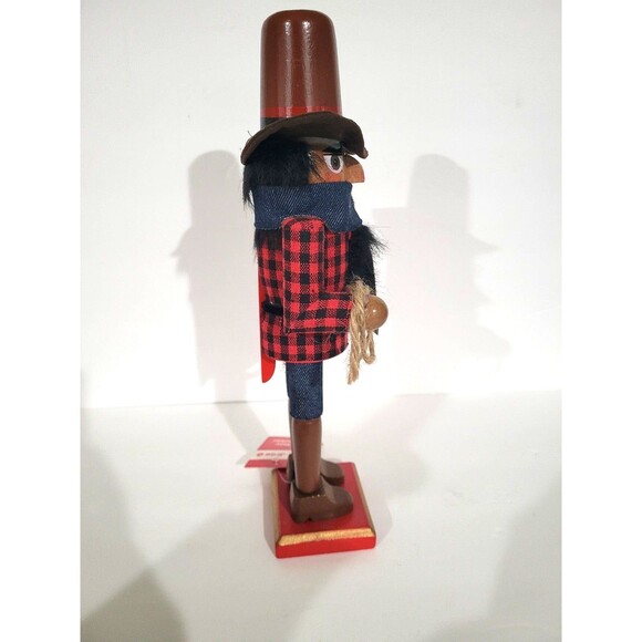 African American cowboy wooden nutcracker 12" tall - Picture 2 of 5